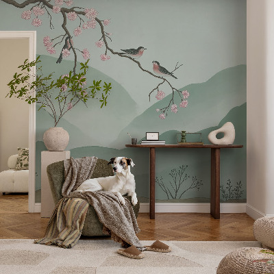 Vlies-Fototapete fürs Wohnzimmer Japanische Serenade