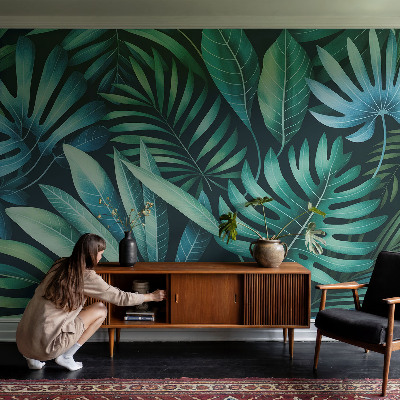 Vliestapete fürs Schlafzimmer Tropische Blätter