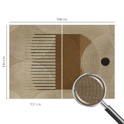 Vliestapete fürs Wohnzimmer mit dem Motiv „Geometrie der Harmonie“