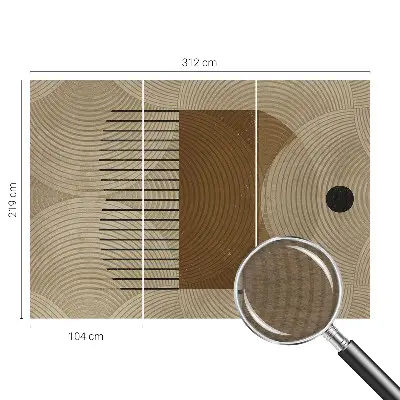 Vliestapete fürs Wohnzimmer mit dem Motiv „Geometrie der Harmonie“