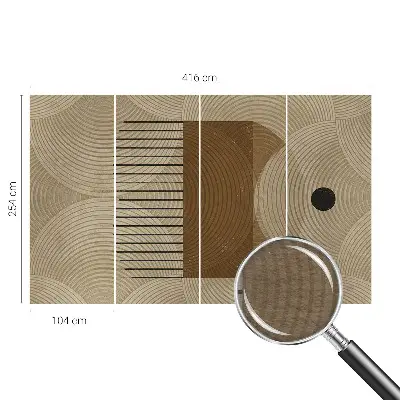 Vliestapete fürs Wohnzimmer mit dem Motiv „Geometrie der Harmonie“