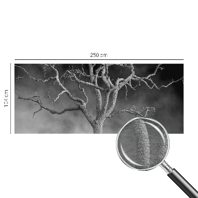 Moderne Vlies-Fototapete mit Motiv eines nebelverhangenen Baums