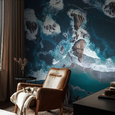 Fototapete fürs Wohnzimmer mit Motiv Meereswellen