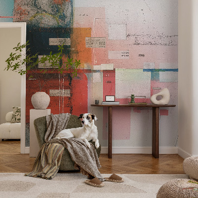Fototapete fürs Schlafzimmer mit abstrakter Komposition