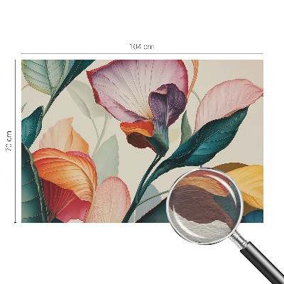 Vliestapete fürs Schlafzimmer Bunte Blumen