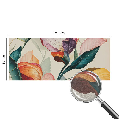 Vliestapete fürs Schlafzimmer Bunte Blumen