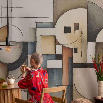 Bildtapete mit geometrischem Harmoniemuster
