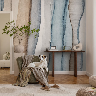 Vlies-Fototapete fürs Schlafzimmer mit abstrakten Streifen als Motiv