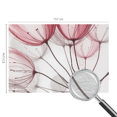 Vlies-Fototapete fürs Wohnzimmer mit dezenten Blumensilhouetten