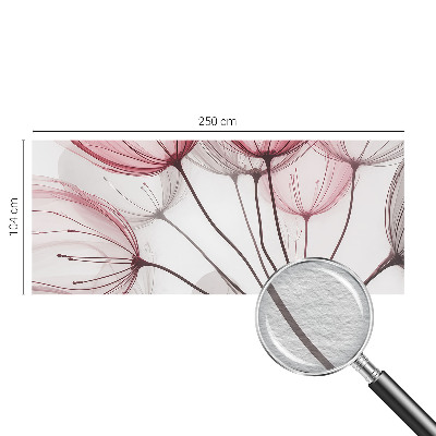 Vlies-Fototapete fürs Wohnzimmer mit dezenten Blumensilhouetten