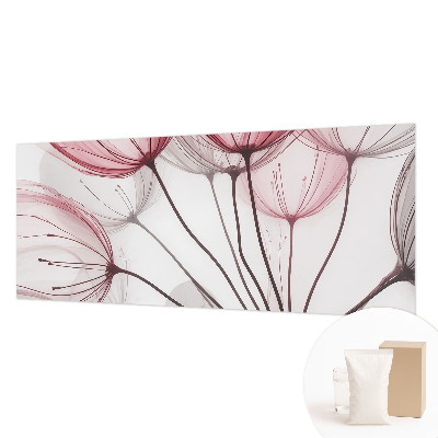 Vlies-Fototapete fürs Wohnzimmer mit dezenten Blumensilhouetten