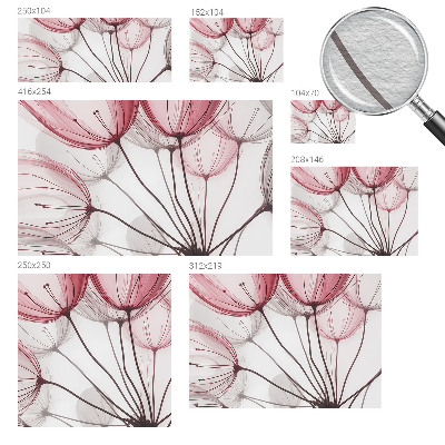 Vlies-Fototapete fürs Wohnzimmer mit dezenten Blumensilhouetten