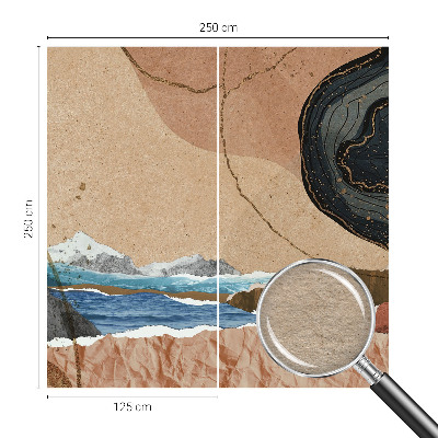 Vlies-Fototapete fürs Kinderzimmer mit abstrakter Landschaft in kindgerechtem Design