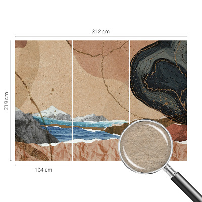 Vlies-Fototapete fürs Kinderzimmer mit abstrakter Landschaft in kindgerechtem Design