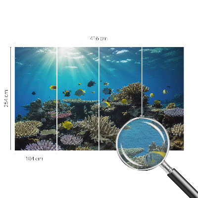 Vlies-Fototapete fürs Schlafzimmer mit einem Motiv der Unterwasserwelt