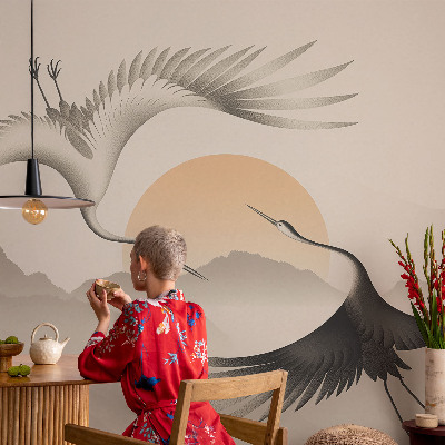 Bedruckte Vlies-Fototapete Ostkräne