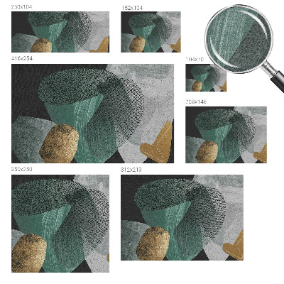 Wand-Fototapete mit abstrakter Geometrie