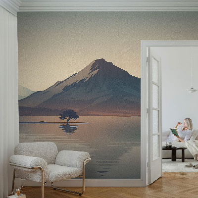 Dekorative Wand-Fototapete mit Motiv einer Berglandschaft