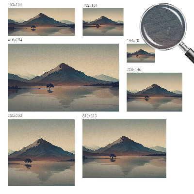 Dekorative Wand-Fototapete mit Motiv einer Berglandschaft