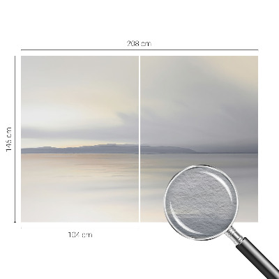 Fototapete fürs Wohnzimmer mit harmonischer Landschaftsillustration