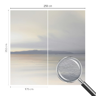 Fototapete fürs Wohnzimmer mit harmonischer Landschaftsillustration