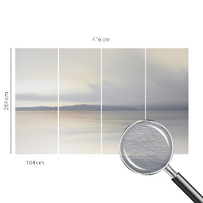 Fototapete fürs Wohnzimmer mit harmonischer Landschaftsillustration