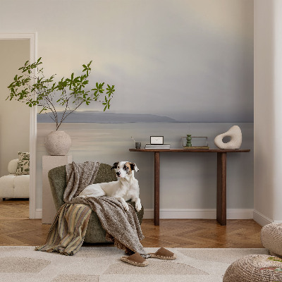 Fototapete fürs Wohnzimmer mit harmonischer Landschaftsillustration