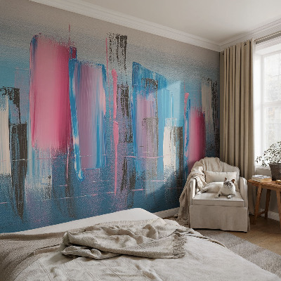 Vlies-Fototapete fürs Schlafzimmer mit abstrakten Streifen als Motiv