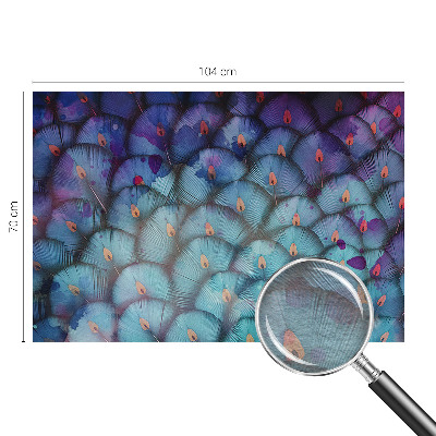 Vlies-Fototapete fürs Wohnzimmer mit buntem Federmotiv