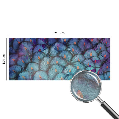 Vlies-Fototapete fürs Wohnzimmer mit buntem Federmotiv