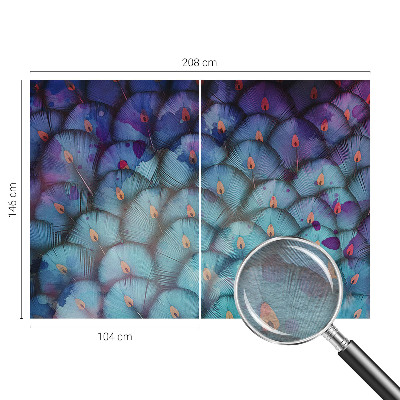 Vlies-Fototapete fürs Wohnzimmer mit buntem Federmotiv