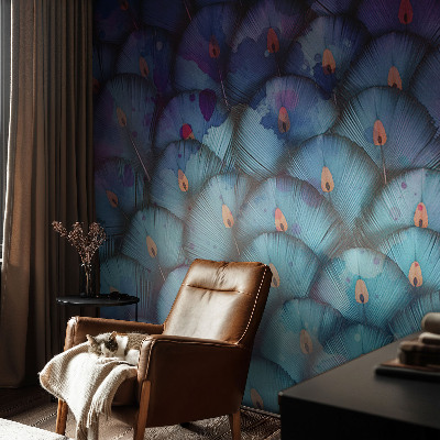 Vlies-Fototapete fürs Wohnzimmer Bunte Federn