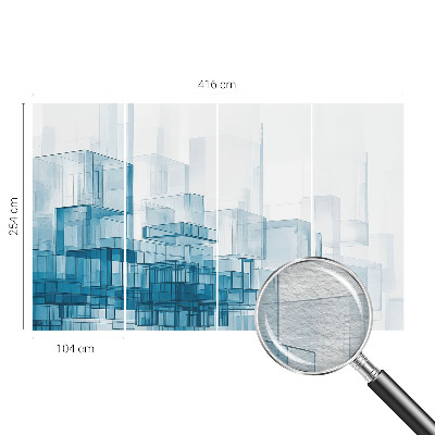 Vlies-Fototapete nach Maß mit Motiv aus transparenten Würfeln