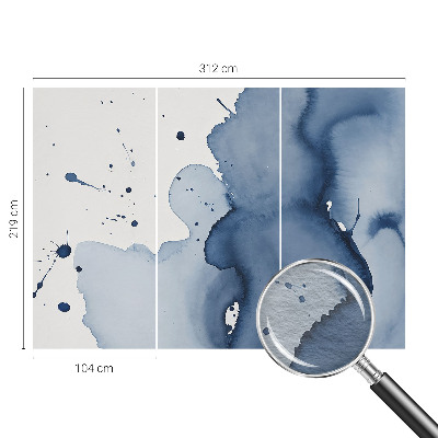 Vliestapete fürs Schlafzimmer Marineblaue Farbtupfer