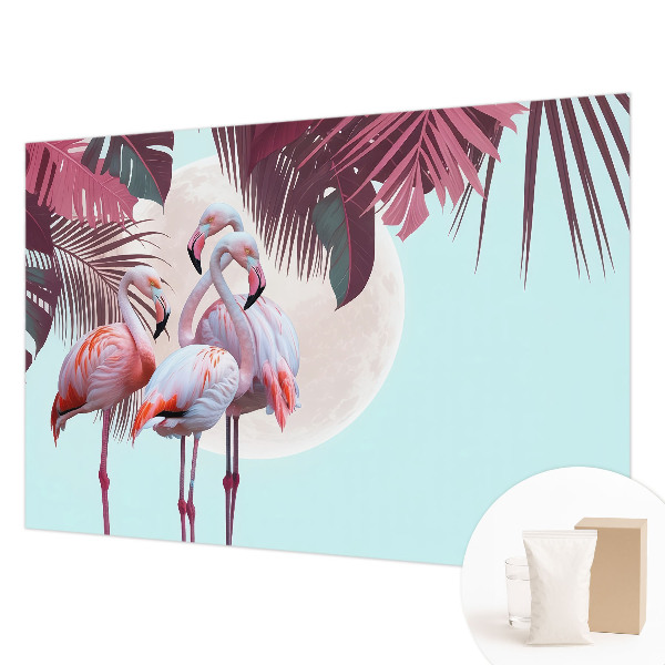 Dekorative Wandfototapete mit Motiv exotischer Vögel