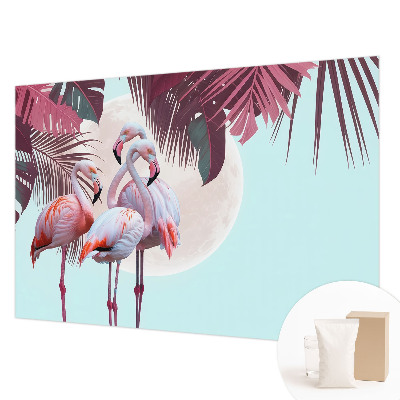 Dekorative Wandfototapete mit Motiv exotischer Vögel