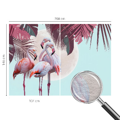 Dekorative Wandfototapete mit Motiv exotischer Vögel