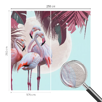 Dekorative Wandfototapete mit Motiv exotischer Vögel