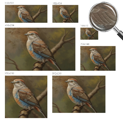 Wandtapete Vogelporträt