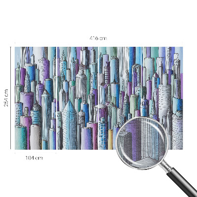 Fototapete fürs Wohnzimmer Wolkenkratzer der Stadt