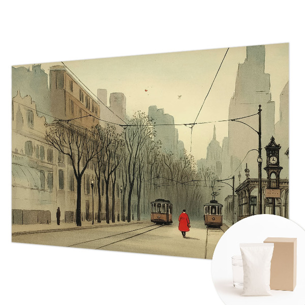 Vlies-Fototapete fürs Schlafzimmer mit urbanem symmetriemotiv