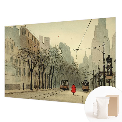 Vlies-Fototapete fürs Schlafzimmer mit urbanem symmetriemotiv