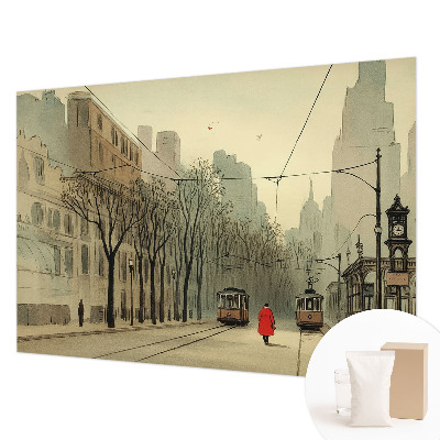 Vlies-Fototapete fürs Schlafzimmer mit urbanem symmetriemotiv