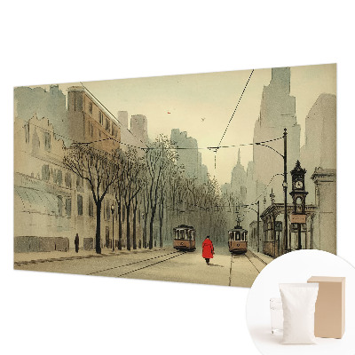 Vlies-Fototapete fürs Schlafzimmer mit urbanem symmetriemotiv