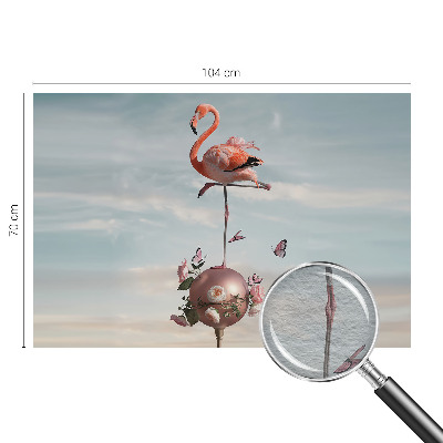 Vlies-Fototapete fürs Wohnzimmer Eleganter Flamingo