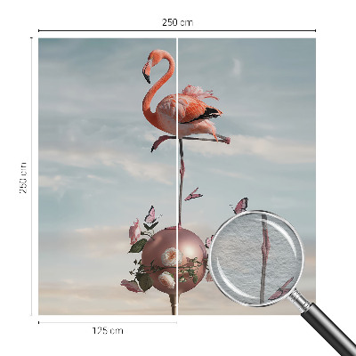 Vlies-Fototapete fürs Wohnzimmer mit elegantem Flamingo-Motiv