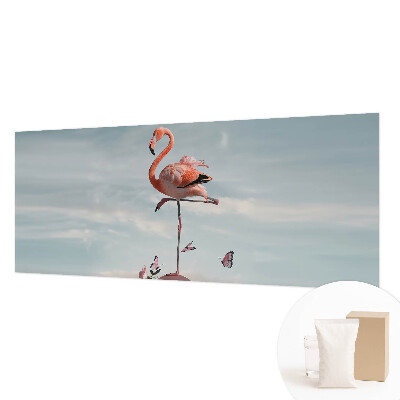 Vlies-Fototapete fürs Wohnzimmer mit elegantem Flamingo-Motiv