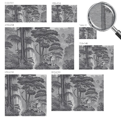 Moderne Vlies-Fototapete Tropischer Dschungel