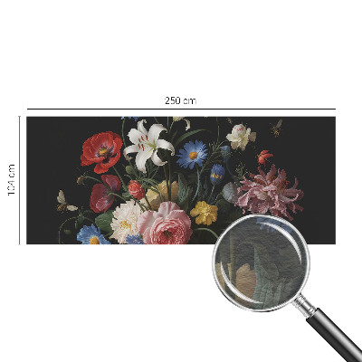 Fototapete mit Blumen und Insekten