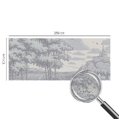 Dekorative Wand-Fototapete mit einer märchenhaften Landschaft